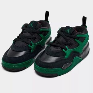 Jordan Toddler Air Jordan 4RM Stretch Lace Sneakers Black Green Size 6